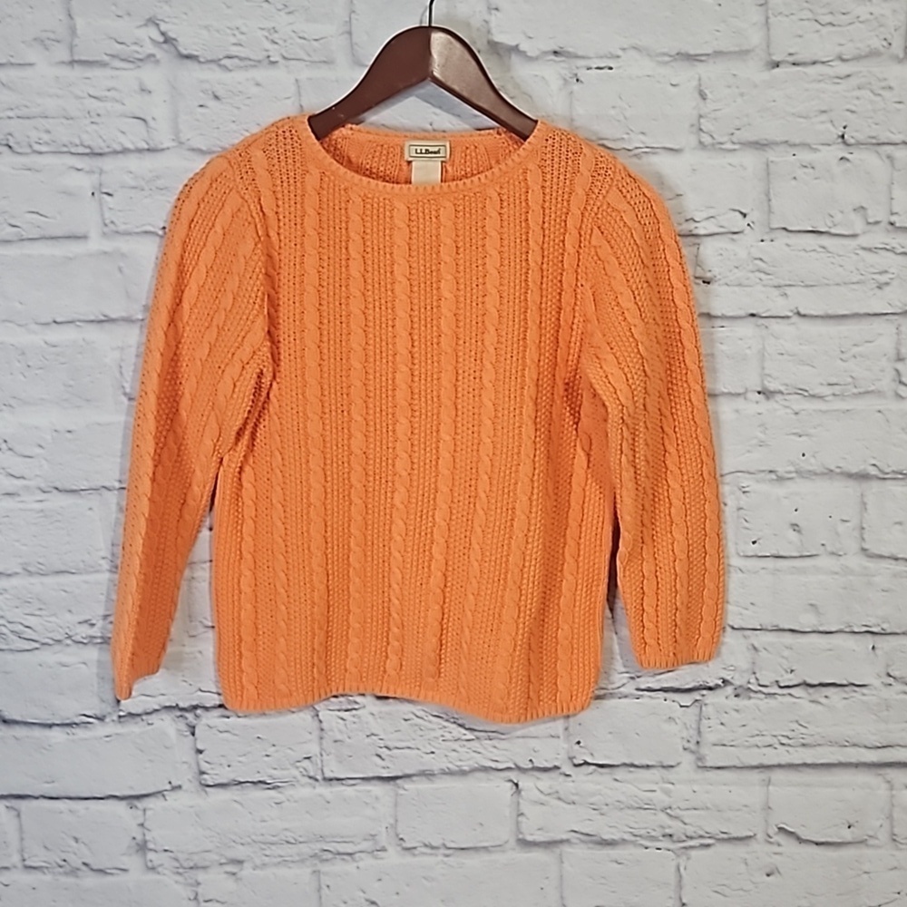 LL Bean cable knit sweater